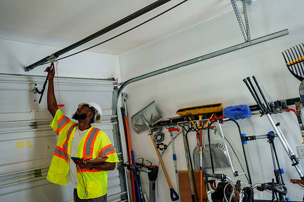 Professional Garage Door Panel Replacement technician working in Beeville, TX